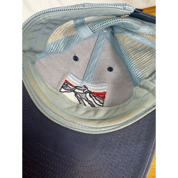 Patagonia Snapback Blue Gray Ball Cap One Size Adjustable Embroidered Mesh Back - Picture 3 of 6